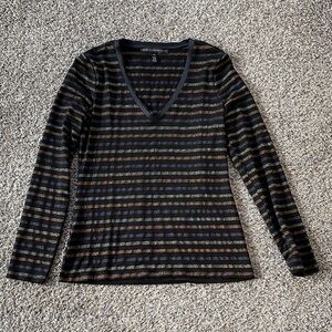 WHBM Sparkly V Neck Blouse